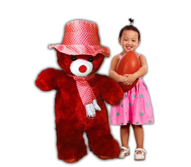 teddy bear with cap 5 feet