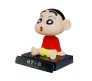 Shinchan Bobble Head for Car Dashboard with Mobile Holder Action Figure Toys Collectible Bobble Showpiece For Office Desk Table Top Toy For Kids and Adults Multicolor