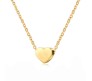 Small Tiny Heart Shape Pendant Necklace for Girls and Women Plated Gold