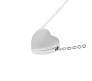 Small Tiny Heart Shape Pendant Necklace for Girls and Women Plated Silver