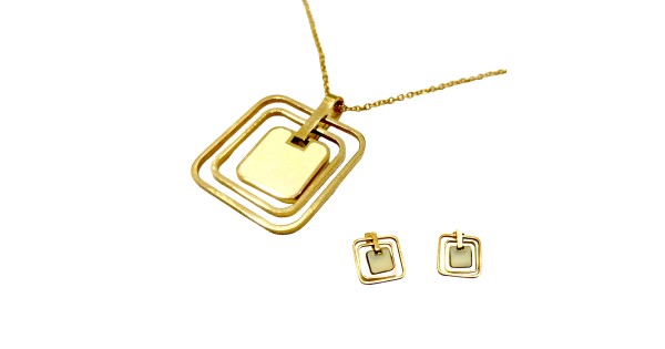 TheVineGirl Gold Plated Double Square Pendant For Women And Girls Gold-plated  Plated Alloy Necklace Price in India - Buy TheVineGirl Gold Plated Double Square  Pendant For Women And Girls Gold-plated Plated Alloy