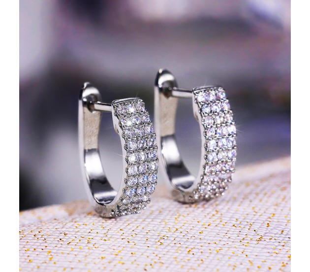 8 Carat (ctw) Certified Lab Grown Diamond Studs in 14k White Gold