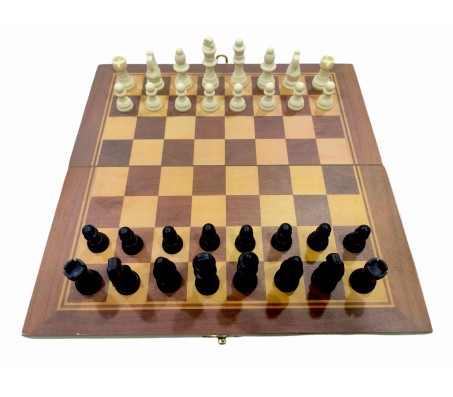  Wooden Chess Set for Kids and Adults - 15 Staunton Chess Set -  Large Folding Chess Board Game Sets - Storage for Pieces