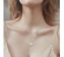 Stylish 18k Gold Plated Butterfly Necklace Pendant Simple and Fancy Jewellery for Women and Girls Silver