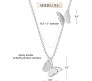 Stylish 18k Gold Plated Butterfly Necklace Pendant Simple and Fancy Jewellery for Women and Girls Silver