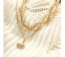 2 Layered Golden Cowrie Sea Shell Necklace for Women Bohemian Seashell Jewellery Multi Layer Chain Shell Charms Necklace for Women Beach Necklace