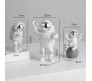 3pcs Astronaut Figurine Home Decor Astronaut Statue 10cm Sculpture Toy Gifts Decorative Figure Items Desk Showpiece Silver Office Decor 