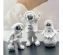 3pcs Astronaut Figurine Home Decor Astronaut Statue 10cm Sculpture Toy Gifts Decorative Figure Items Desk Showpiece Silver Office Decor 