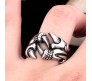 Dragon Claw Ring Adjustable Open Vintage Rings Retro Biker Stainless Steel Oxidised Silver Ring for Men and Women