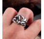 Dragon Claw Ring Adjustable Open Vintage Rings Retro Biker Stainless Steel Oxidised Silver Ring for Men and Women