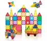 3D Magnetic Tiles (70 Pieces) Kids Magnet Building Block Tiles Set Gel Tiles Construction Game Puzzle for Boys and Girls Multicolor