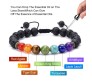 8MM 7 Chakra Bracelet with Lava Bracelet Adjustable Original Natural Seven Chakra Crystal Stone Energy Bracelet Balancing for Men