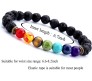 8MM 7 Chakra Bracelet with Lava Bracelet Original Natural Seven Chakra Crystal Stone Energy Bracelet Balancing for Men