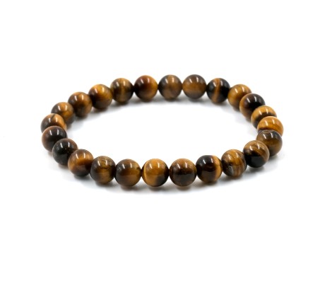 8MM Tiger Eye Bracelet Astrology Natural Crystal Stone Beads Bracelets for Men & Women