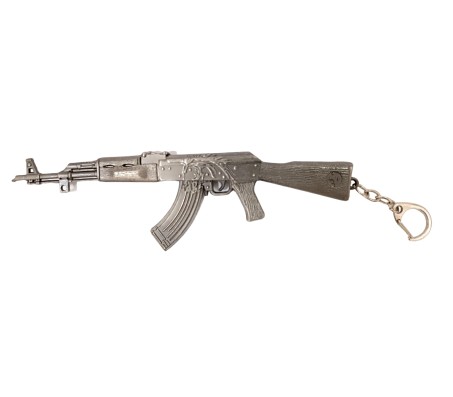 Rifle Gun AK47 Game Metal Keychain Gamer Car Bike Men Women Unknown Battle Ground Assualt Refle Key Ring Key Chain G1