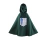 Attack On Titan Anime Inspired Green Cloak - Anime Cosplay Costume Cape Hoodie Dress Cosplay Costume Uniform Cape Green, XL