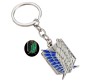 Anime Attack On Titan Keychain Shingeki No Kyojin Badge Key chain ring Glow in Dark Gift Blue For Cars and Bike