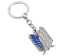 Anime Attack On Titan Keychain Shingeki No Kyojin Badge Key chain ring Glow in Dark Gift Blue For Cars and Bike