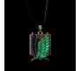 Anime Attack On Titan Shingeki No Kyojin Badge Pendant Necklace Glow in Dark Gift Blue - Unisex Adult