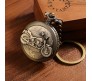 Motorbike Pocket Watch Keychain Nautical | Biker Antique Vintage Style Bike Metal Keychain | Retro Style Keychain for Car Bikes Key Ring