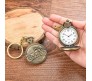 Motorbike Pocket Watch Keychain Nautical | Biker Antique Vintage Style Bike Metal Keychain | Retro Style Keychain for Car Bikes Key Ring