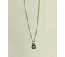 Fashion Daisy Pendant Necklace for Women and Girls, Black Colour Flower Small Charm Pendant Gold Plated Chain Necklace