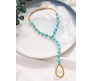 Retro Boho Beaded With Toe Ring Bohemian Style Turquoise Blue Beads Gold Summer Beach Ankle Chains Foot Jewellery For Women And Girls, One Size