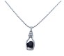 Black Heart Shape Love Bottle Pendant Silver Plated Dot Necklace for Women & Girls 