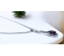 Black Heart Shape Love Bottle Pendant Silver Plated Dot Necklace for Women & Girls 