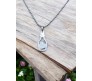 Light Pink Heart Shape Love Bottle Pendant Silver Plated Dot Necklace for Women & Girls 