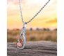 Peach Heart Shape Love Bottle Pendant Silver Plated Dot Necklace for Women & Girls 