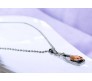 Peach Heart Shape Love Bottle Pendant Silver Plated Dot Necklace for Women & Girls 