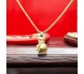 Rocky Inspired Creed Boxing Gloves Gold Biker Mens Pendant Necklace Thick Gold Chain Fashion Jewellery Accessory for Men and Boys