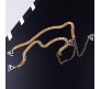 2 Pair Fancy Golden Silver Chain Bra Straps Leaves Decorative Adjustable Designer Shoulder Strap for Wedding Party Gowns Women