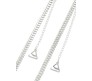 1 Pair Fancy Silver Chain Bra Straps Leaves Decorative Adjustable Designer Shoulder Strap for Wedding Party Gowns Women