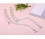 1 Pair Fancy Silver Chain Bra Straps Leaves Decorative Adjustable Designer Shoulder Strap for Wedding Party Gowns Women