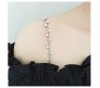 1 Pair Fancy Rhinestone Crystal Silver Chain Bra Straps Decorative Adjustable Shoulder Strap for Wedding Party Gowns Women