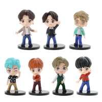 K-POP B-TS Mini Figurine, Kpop B-TS Accessoire, 7 Pièces B-TS Cake