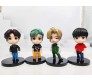 Set of 7 Kpop BTS Tiny Tans Action Figure Set Or Cake Topper Decoration Merchandise Showpiece for BTS Army to Keep in Office Desk Table Gift Kpop Lovers Toys D6 Multicolor