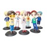 Set of 7 Kpop 15cm BTS Tiny Tans Action Figure Set Or Cake Topper Decoration Merchandise Showpiece for BTS Army to Keep in Office Desk Table Gift Kpop Lovers Toys Dred Multicolor 