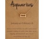 Horoscope Zodiac Sign Aquarius Pendant Necklace Constellation Jewellery Star Sign Cute Small Gold Plated Chain Horoscope Gifts Women & Girls