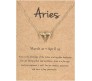 Horoscope Zodiac Sign Aries Pendant Necklace Constellation Jewellery Star Sign Cute Small Gold Plated Chain Horoscope Gifts Women & Girls