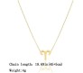 Horoscope Zodiac Sign Aries Pendant Necklace Constellation Jewellery Star Sign Cute Small Gold Plated Chain Horoscope Gifts Women & Girls