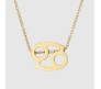 Horoscope Zodiac Sign Cancer Pendant Necklace Constellation Jewellery Star Sign Cute Small Gold Plated Chain Horoscope Gifts Women & Girls