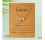 Horoscope Zodiac Sign Cancer Pendant Necklace Constellation Jewellery Star Sign Cute Small Gold Plated Chain Horoscope Gifts Women & Girls