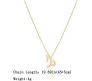 Horoscope Zodiac Sign Capricorn Pendant Necklace Constellation Jewellery Star Sign Cute Small Gold Plated Chain Horoscope Gifts Women & Girls