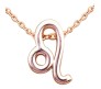 Horoscope Zodiac Sign Leo Pendant Necklace Constellation Jewellery Star Sign Cute Small Gold Plated Chain Horoscope Gifts Women & Girls