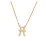 Horoscope Zodiac Sign Pisces Pendant Necklace Constellation Jewellery Star Sign Cute Small Gold Plated Chain Horoscope Gifts Women & Girls