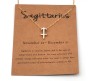 Horoscope Zodiac Sign Sagittarius Pendant Necklace Constellation Jewellery Star Sign Cute Small Gold Plated Chain Horoscope Gifts Women & Girls