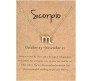 Horoscope Zodiac Sign Scorpio Pendant Necklace Constellation Jewellery Star Sign Cute Small Gold Plated Chain Horoscope Gifts Women & Girls